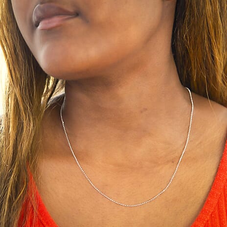 18K W Gold  Chain (Size - 18),  Gold Wt. 1.9 Gms