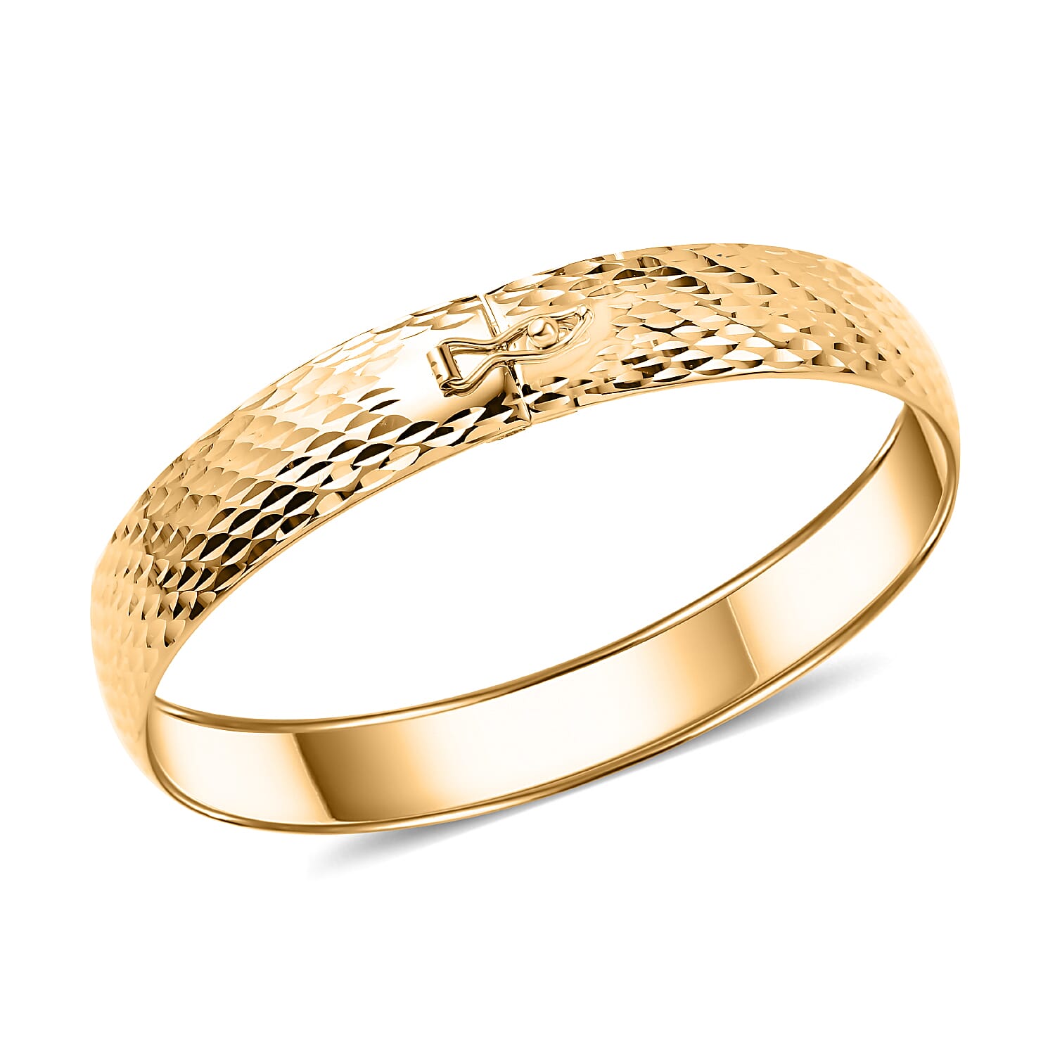 Maestro Collection - 9K Yellow Gold Diamond Cut Bangle (Size - 7.5), Gold Wt. 5.00 GM