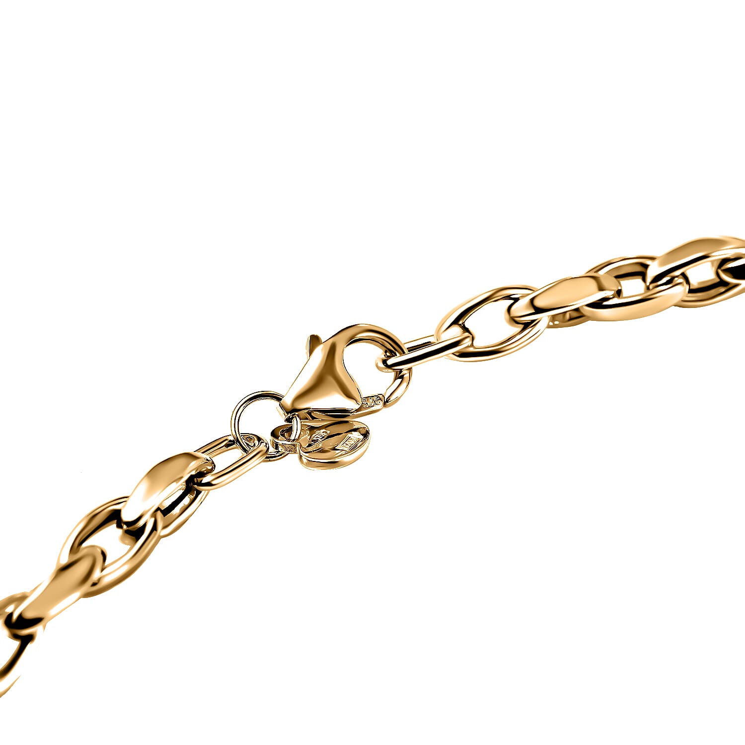 Maestro Collection - 9K Yellow Gold Graduated Oval Necklace (Size - 20), Gold Wt. 6.98 Gms