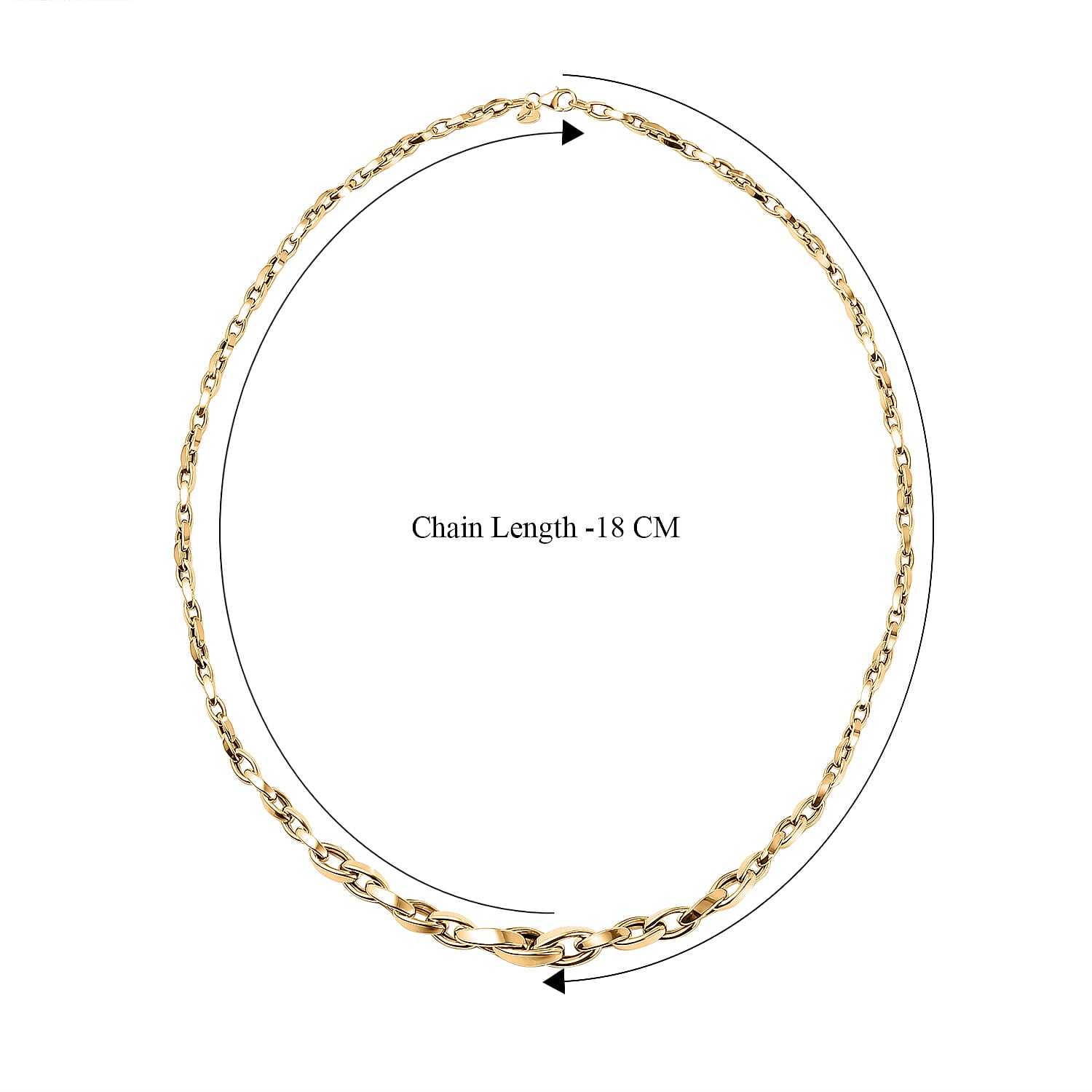 Maestro Collection - 9K Yellow Gold Graduated Oval Necklace (Size - 20), Gold Wt. 6.98 Gms