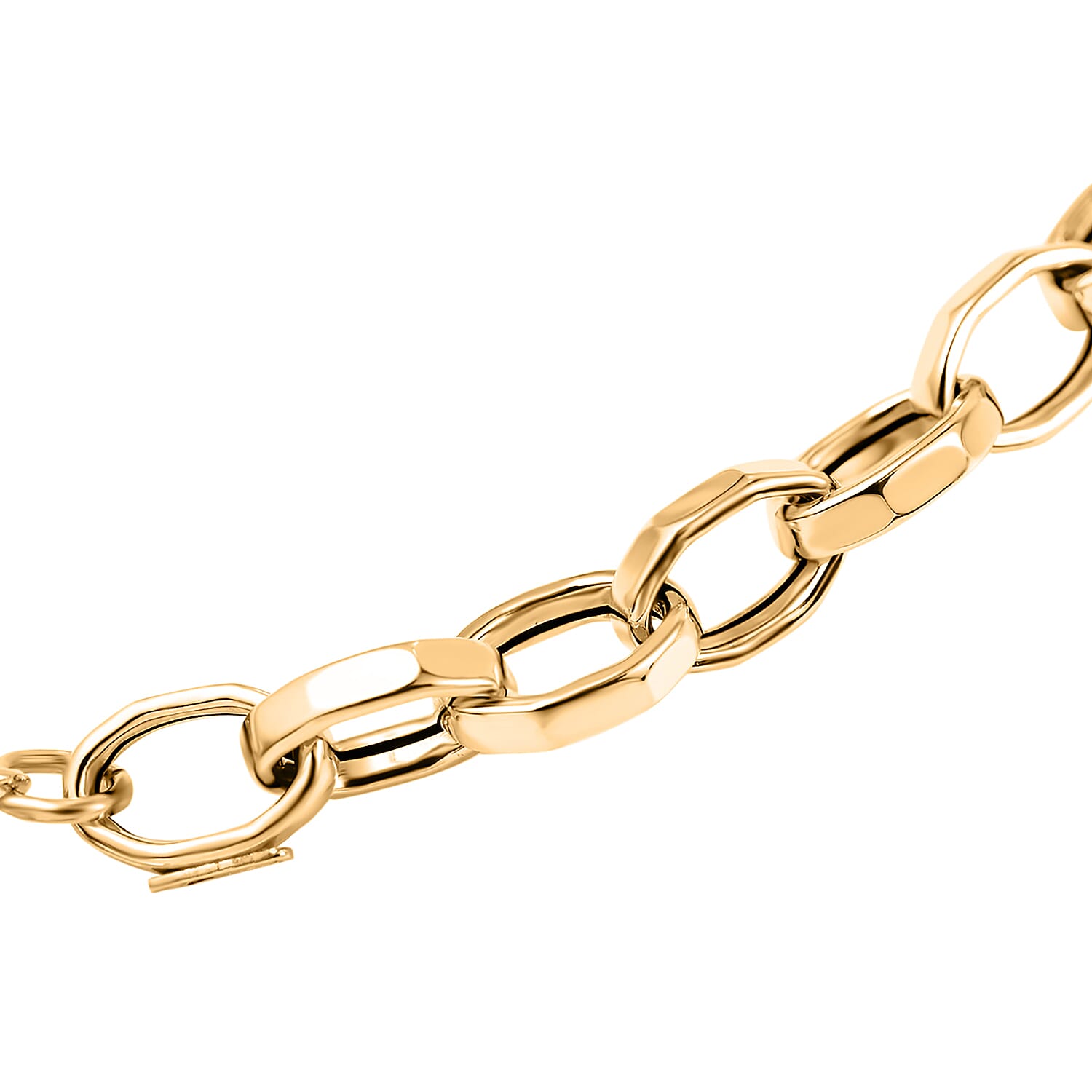 Maestro Collection - 9K Yellow Gold Rolo Necklace (Size - 20) with T-Bar Lock, Gold Wt. 7.5 Gms