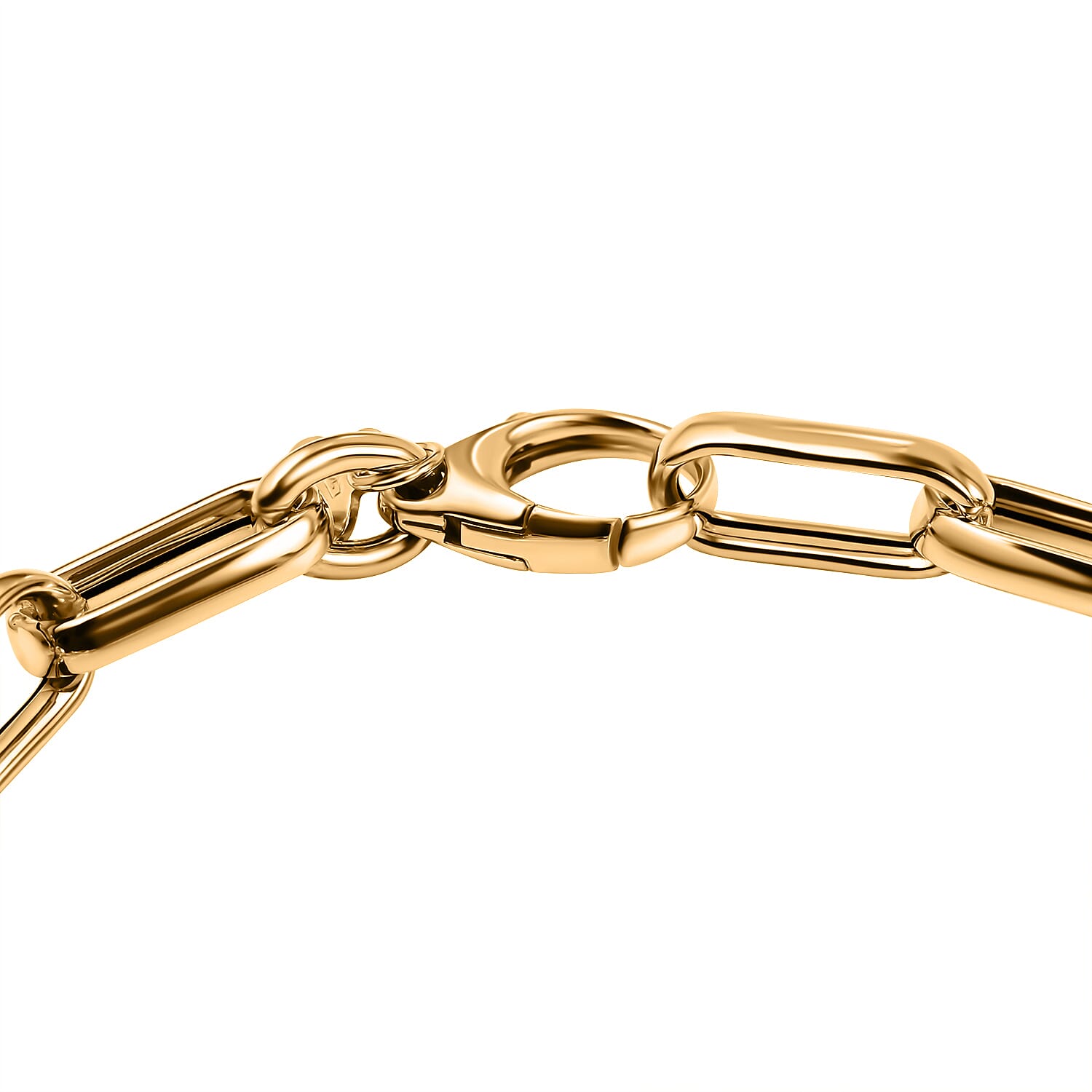 Maestro Mega Black Friday Deal - Designer Inspired 9K Yellow Gold Broad Paper Clip Bracelet (Size - 7.5) 3.33 gram