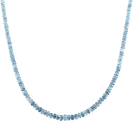 950 Platinum  AAAA  Santamaria Aquamarine  Necklace (Size - 18) 60.00 ct,  Platinum Wt. 2.75 Gms  60.000  Ct.