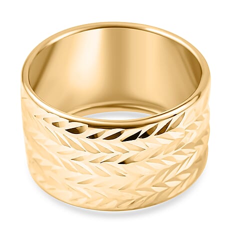 Maestro Collection - 9K Yellow Gold Diamond Cut Band Ring