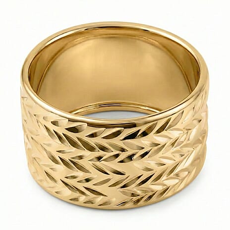 Maestro Collection - 9K Yellow Gold Diamond Cut Band Ring