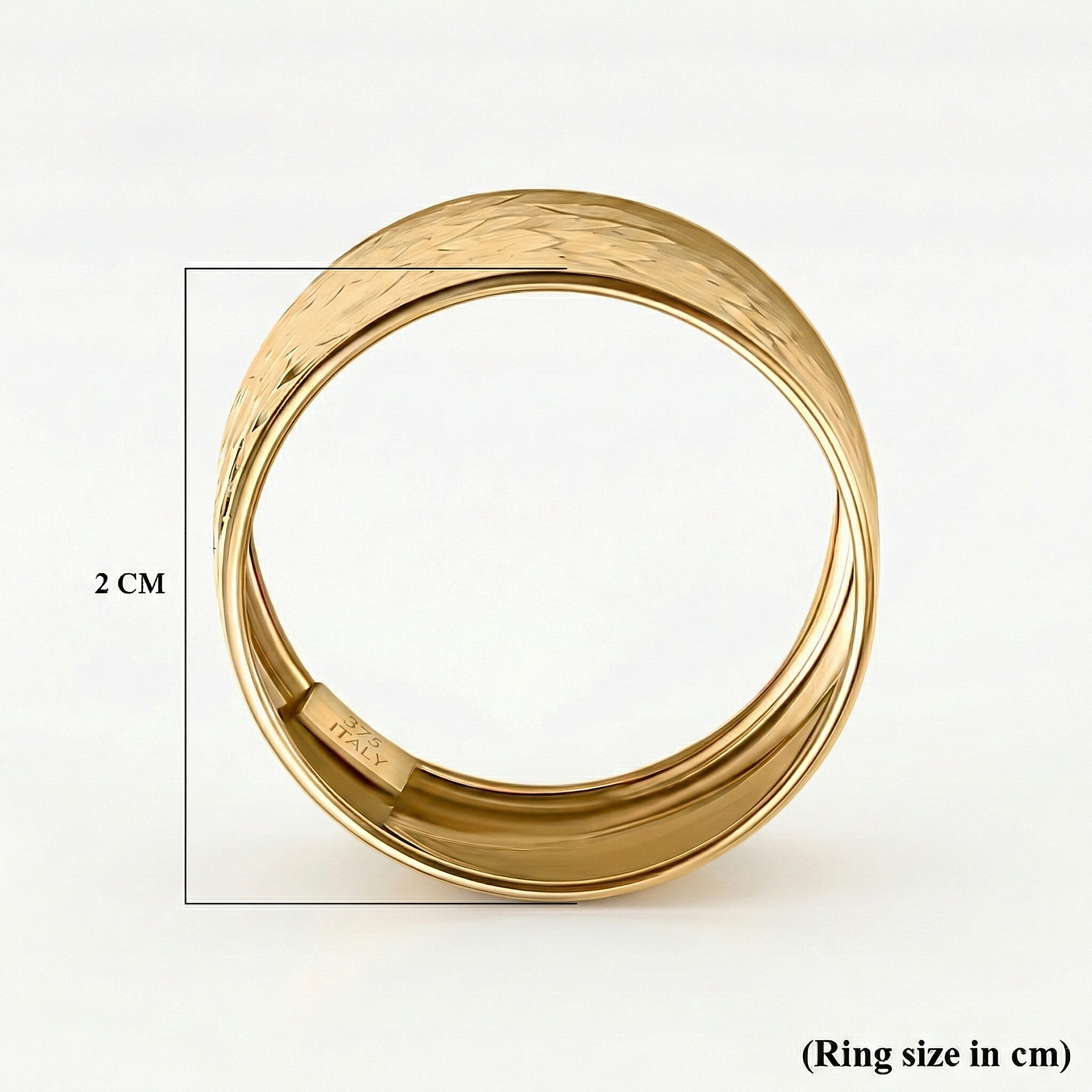 Maestro Collection - 9K Yellow Gold Diamond Cut Band Ring