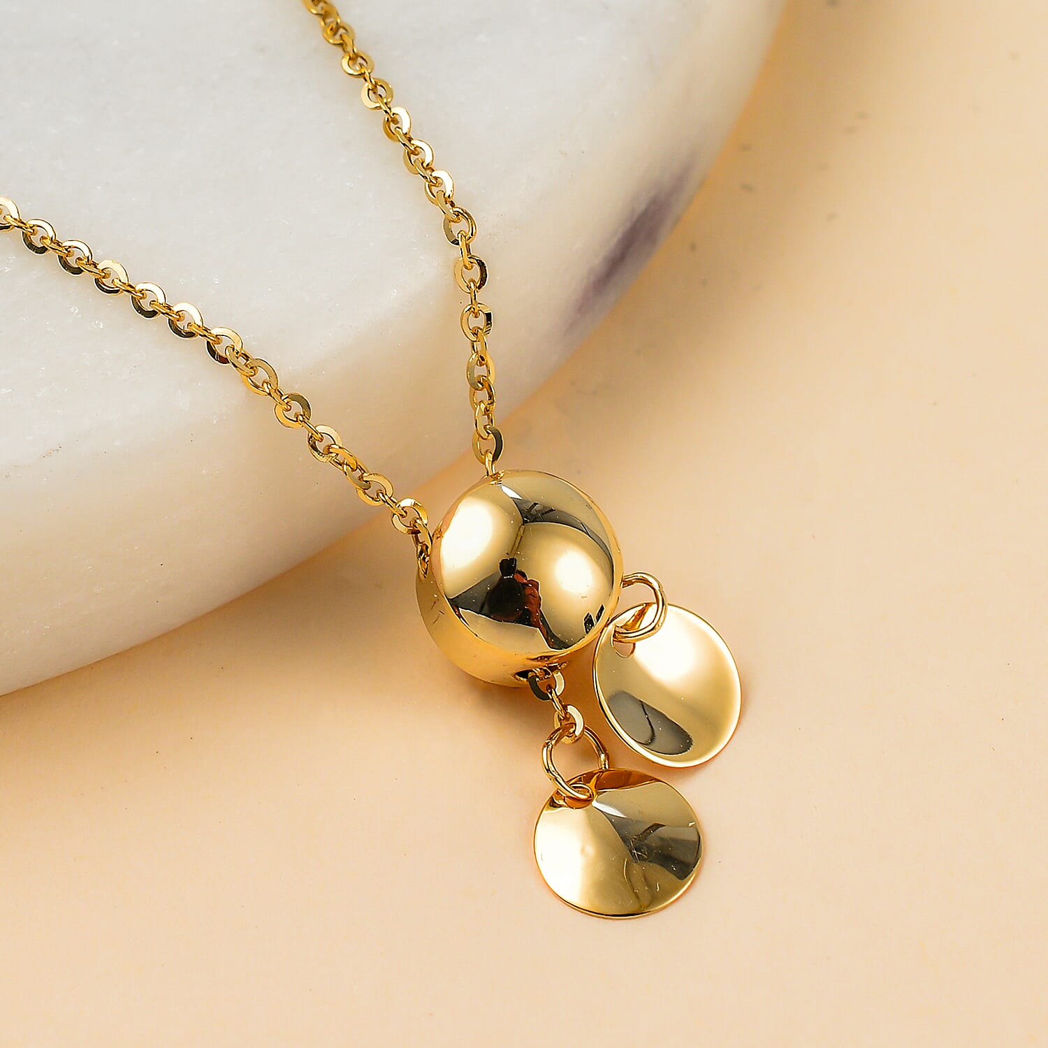 Maestro Collection - 9K Yellow Gold Adjustable Lariat Necklace (Size - 28)