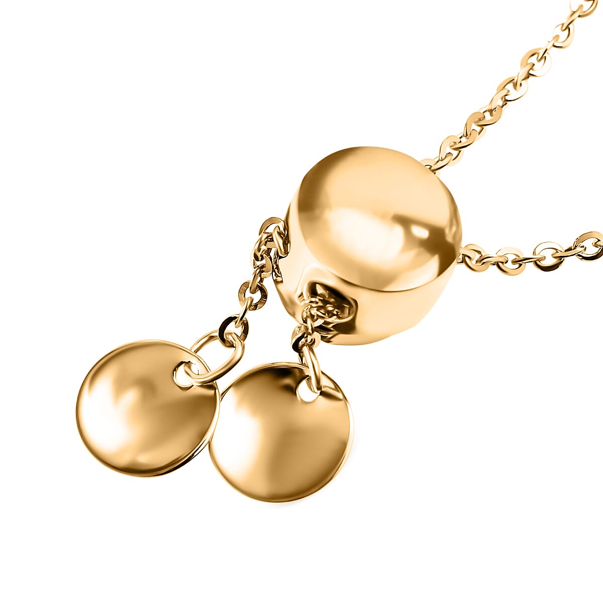 Maestro Collection - 9K Yellow Gold Adjustable Lariat Necklace (Size - 28)