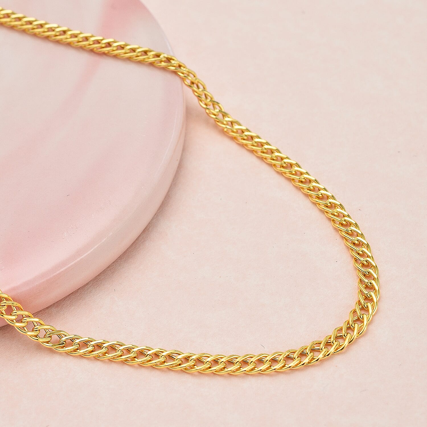 Maestro Collection - 9K Yellow Gold Double Curb Necklace (Size - 20), Gold Wt. 4.00 Gms