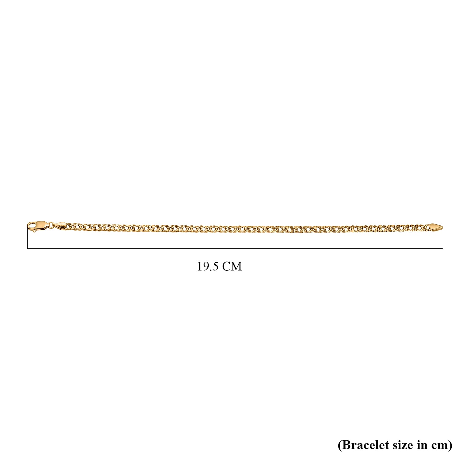 Vicenza Closeout 9K Yellow Gold Double Curb Bracelet (Size - 7.5)