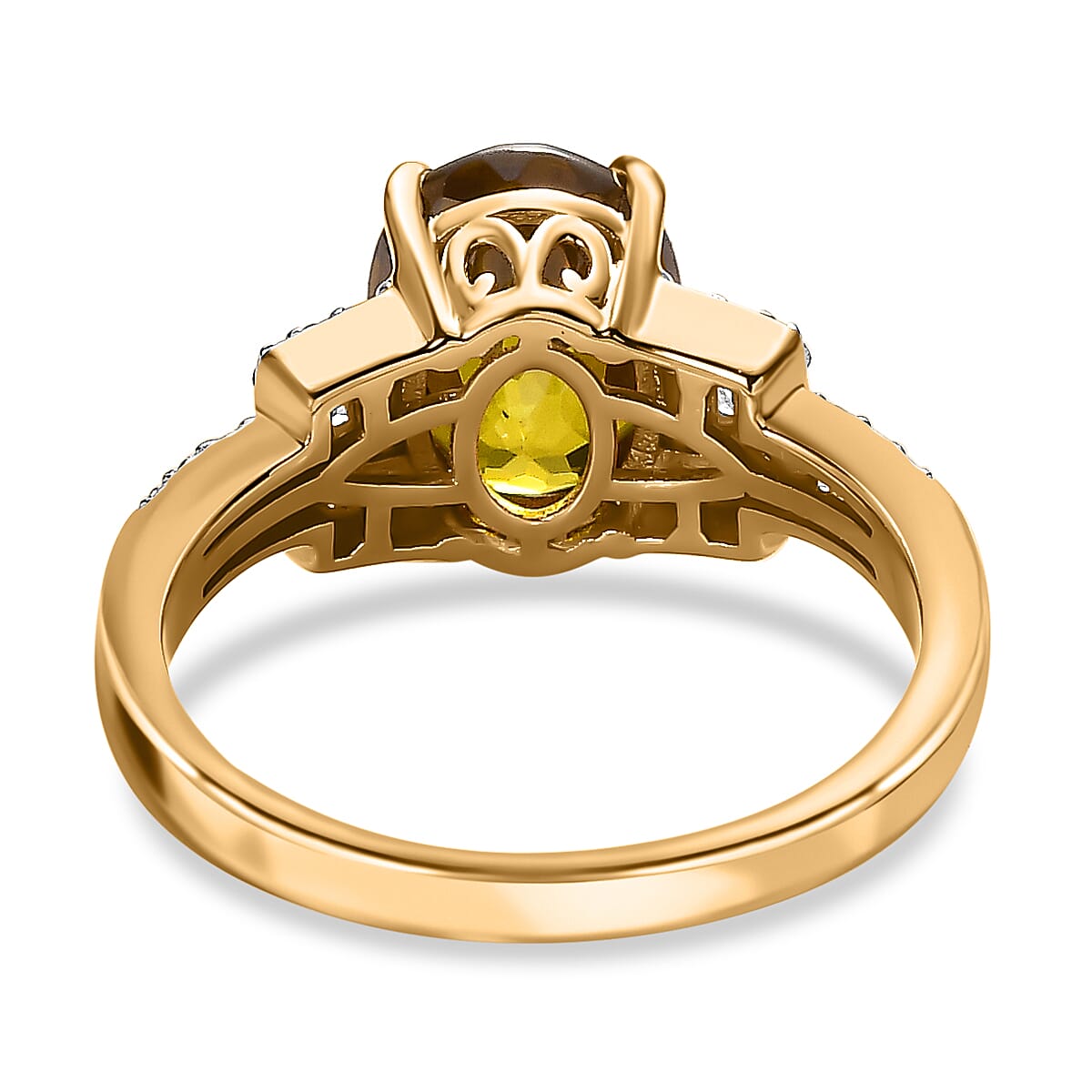 Rare Find -14K Yellow Gold AAA Sphene and Diamond Ring 3.42 Ct Rare Find -14K Yellow Gold AAA Sphene and Diamond Ring 3.42 Ct