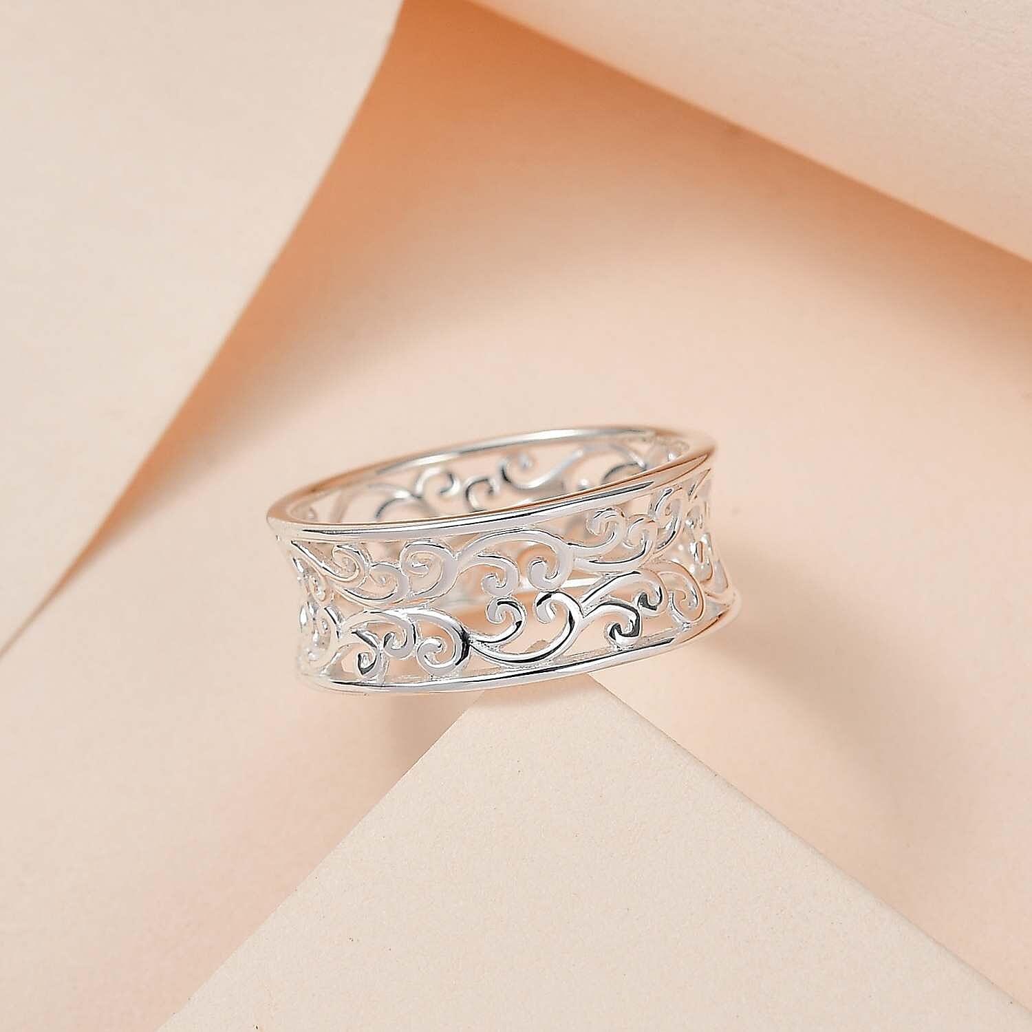 Sterling Silver Filigree Band Ring