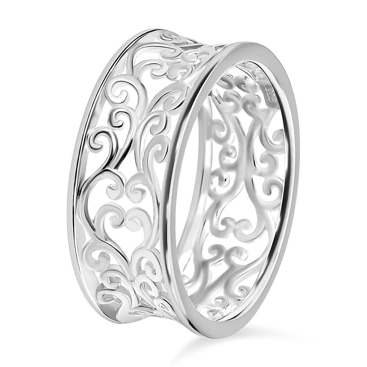 Sterling Silver Filigree Band Ring