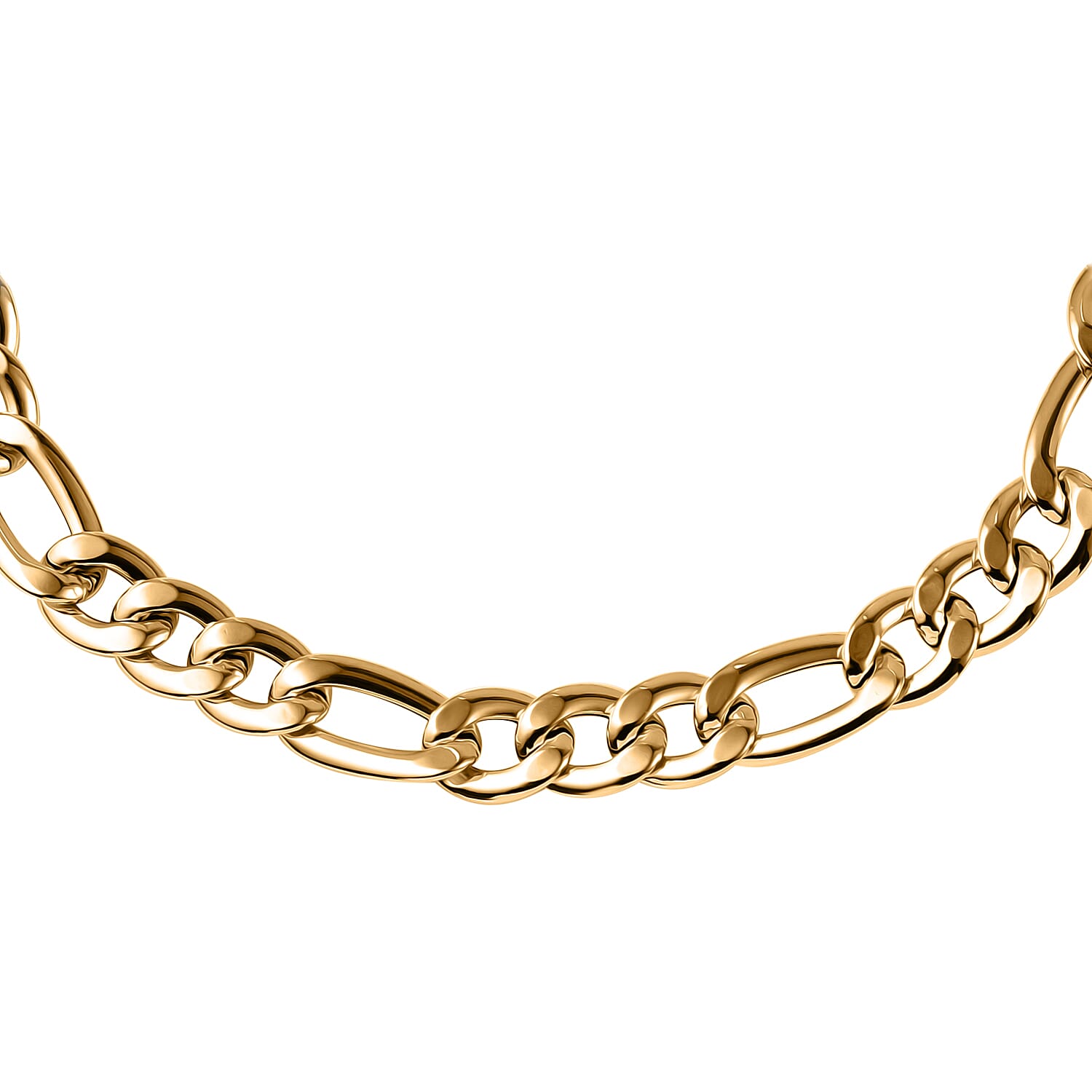 - Maestro Collection - 9K Yellow Gold Figaro Bracelet (Size - 7.5)