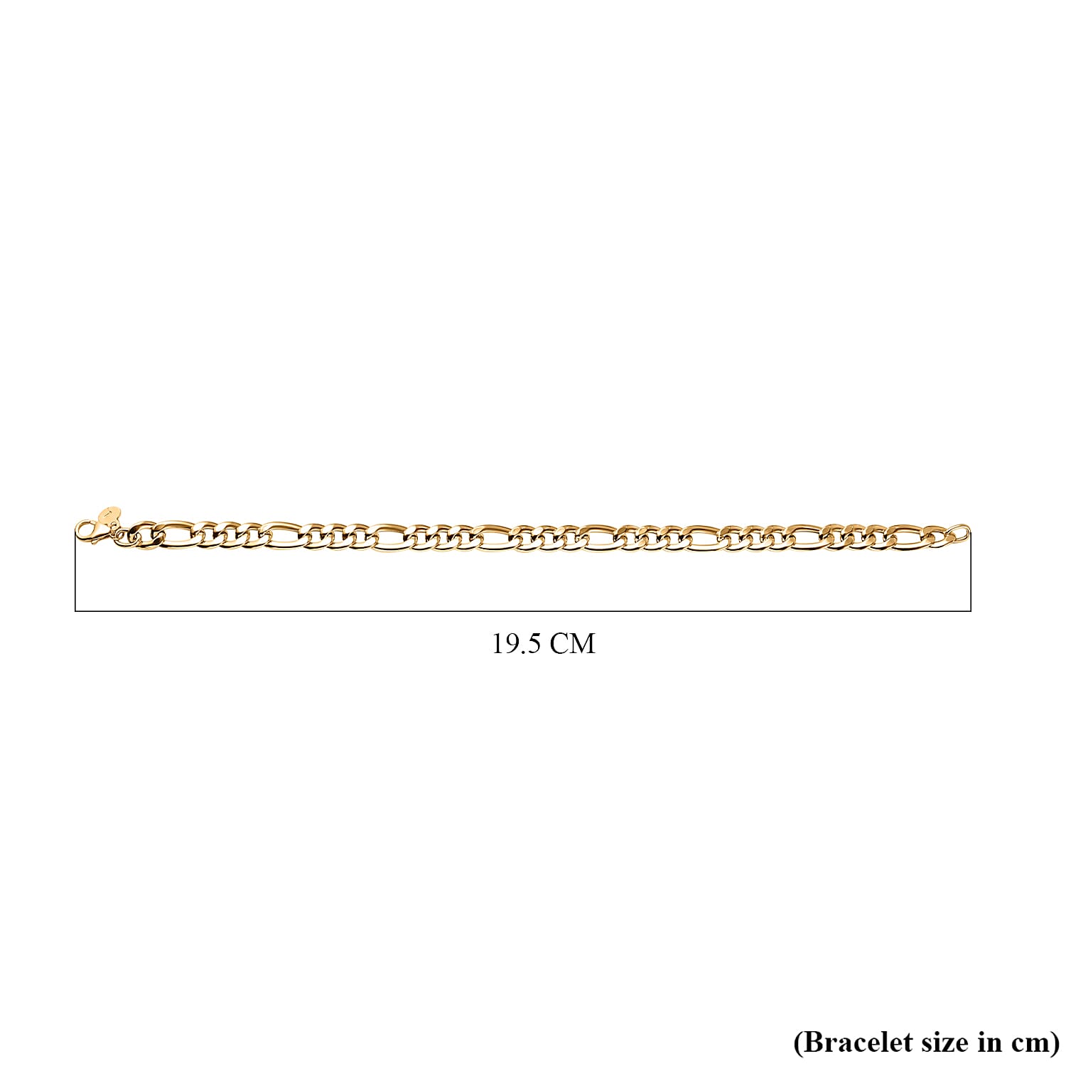 - Maestro Collection - 9K Yellow Gold Figaro Bracelet (Size - 7.5)