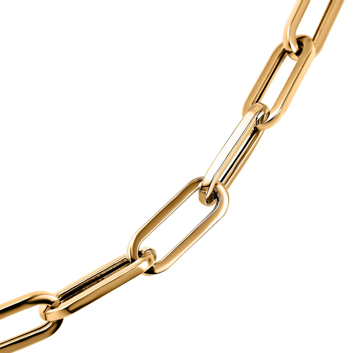 Maestro Collection -9K Yellow Gold Paper Clip Necklace (Size - 20)