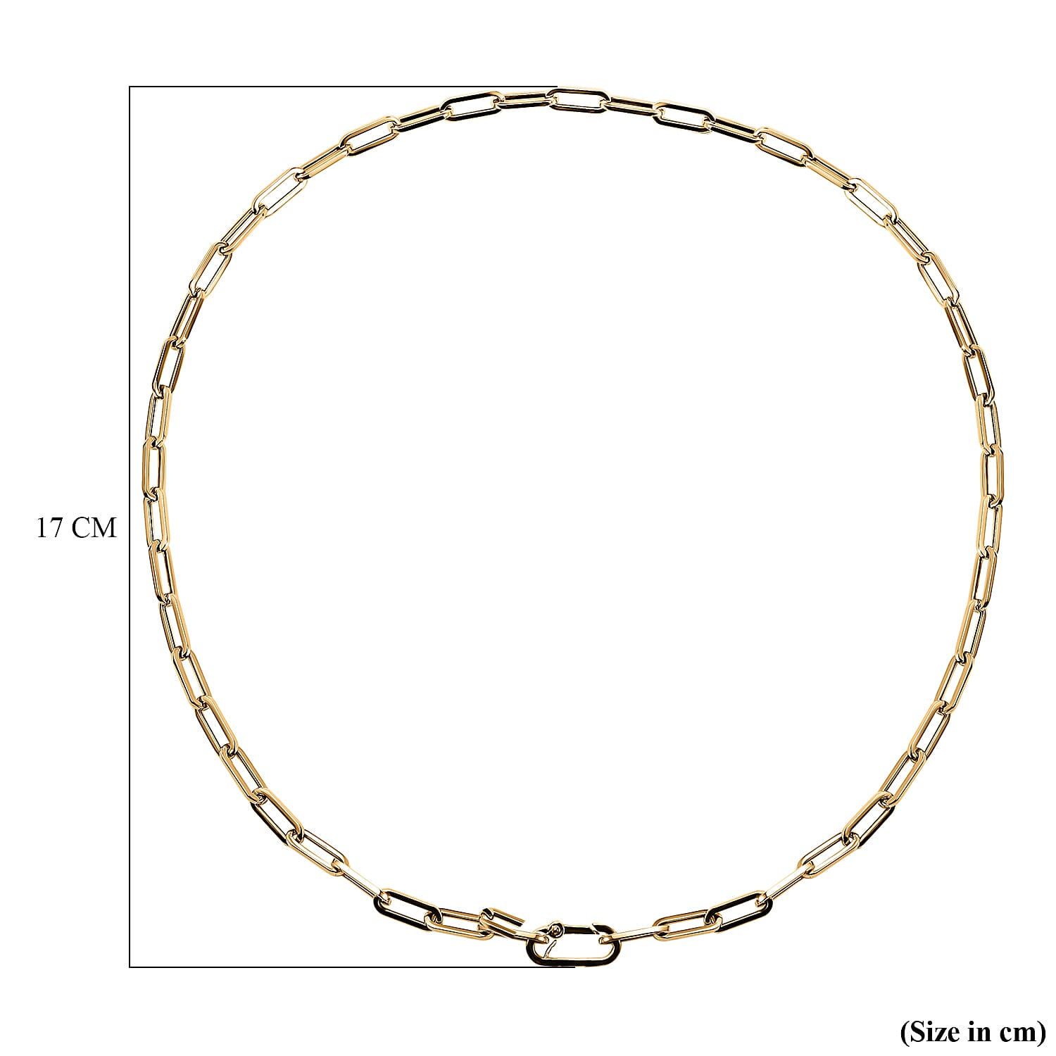 Maestro Collection -9K Yellow Gold Paper Clip Necklace (Size - 20)