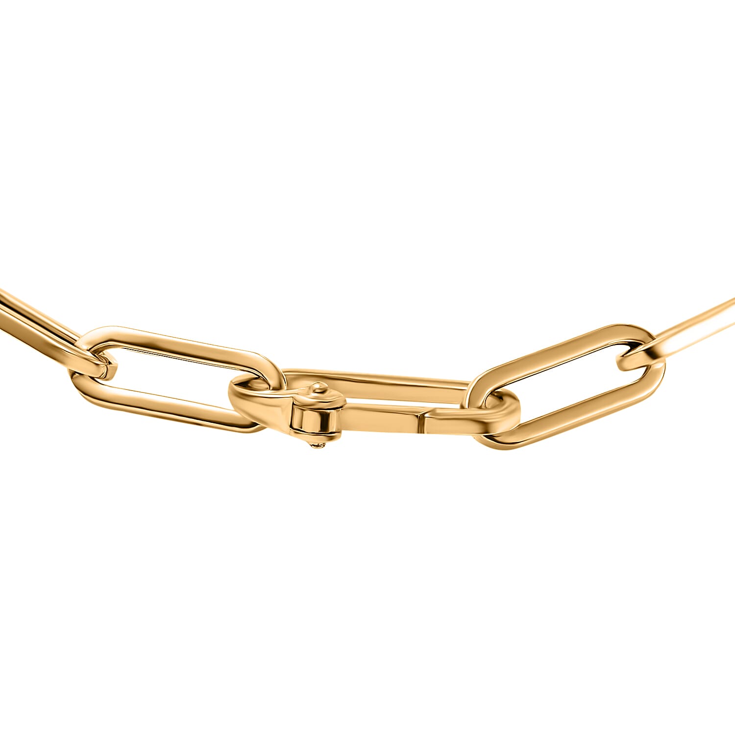 9K Yellow Gold Paper Clip Bracelet (Size - 7.5)