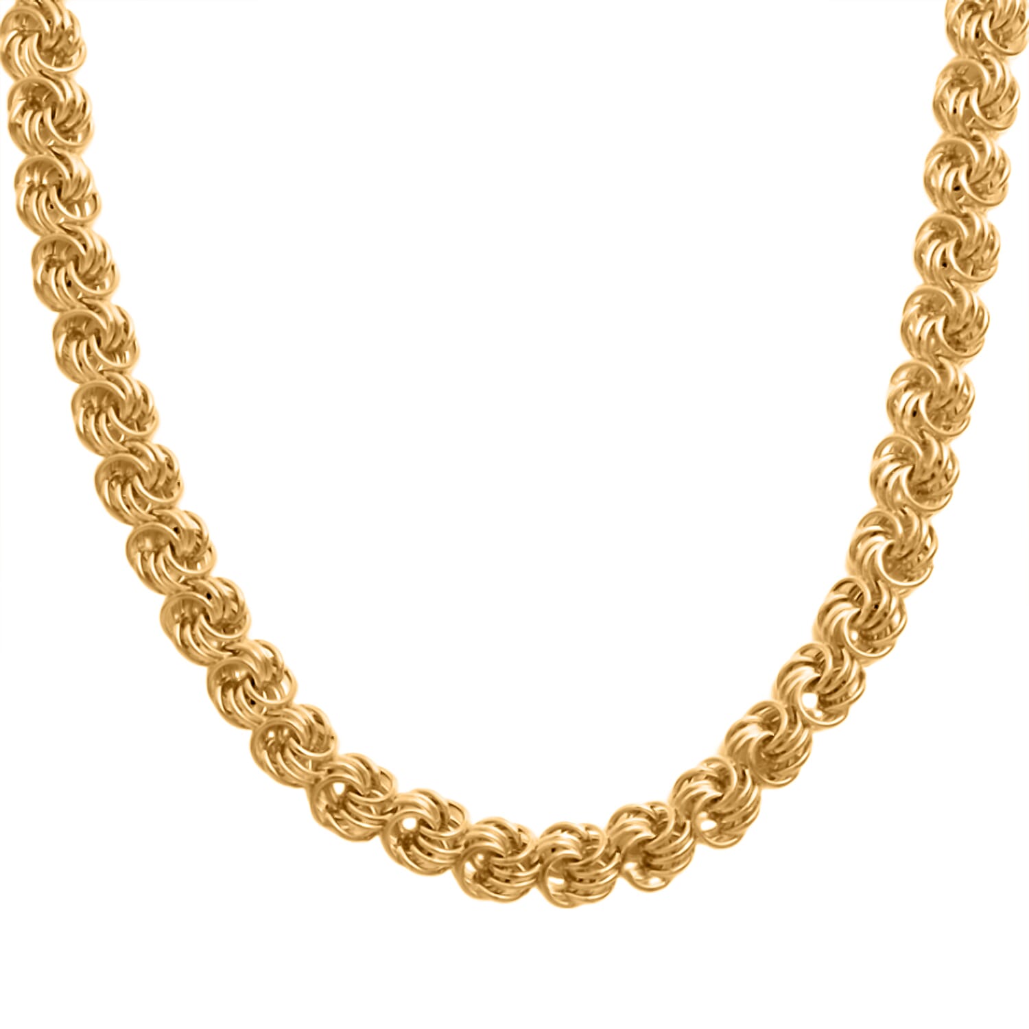 Maestro Collection - 9K Yellow Gold Rosetta Necklace (Size - 20), Gold Wt. 11.40 Gms