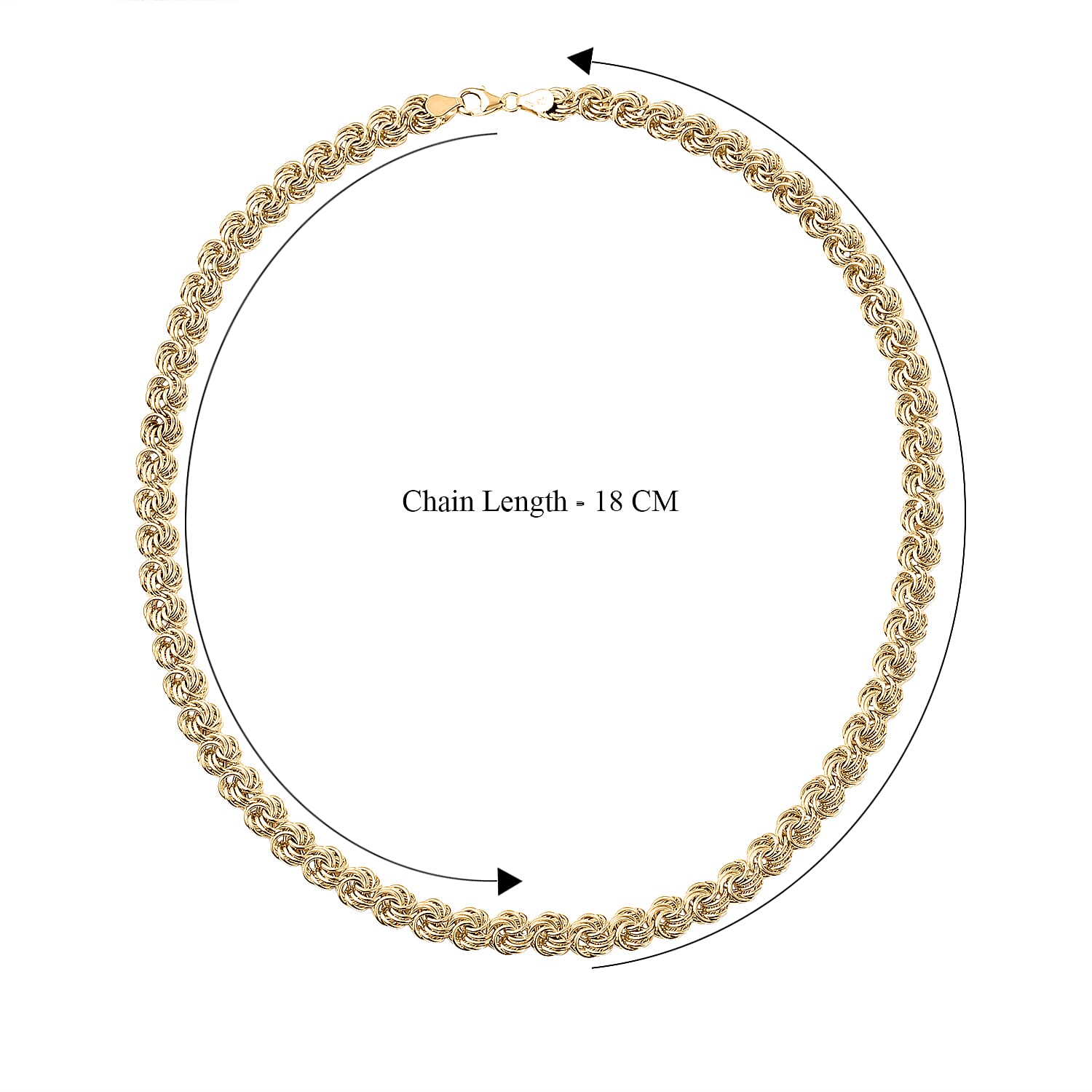 Maestro Collection - 9K Yellow Gold Rosetta Necklace (Size - 20), Gold Wt. 11.40 Gms