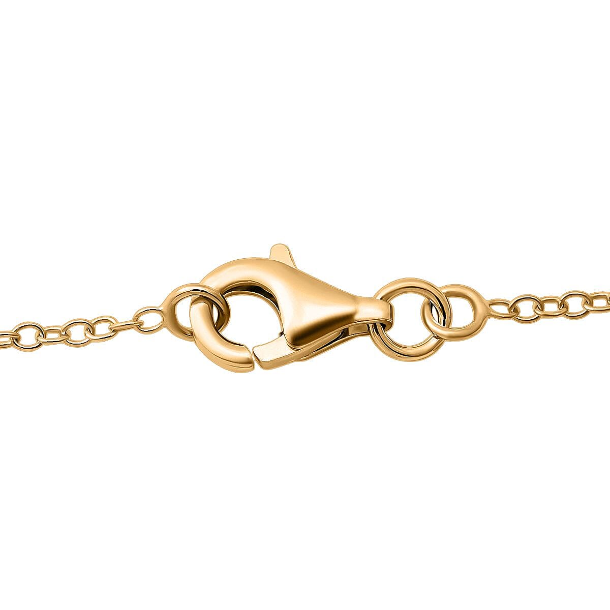 Rainbow Sapphire Pendant with Chain (Size 20) in 18K Vermeil Yellow Gold Plated Sterling Silver 1.36 Ct.