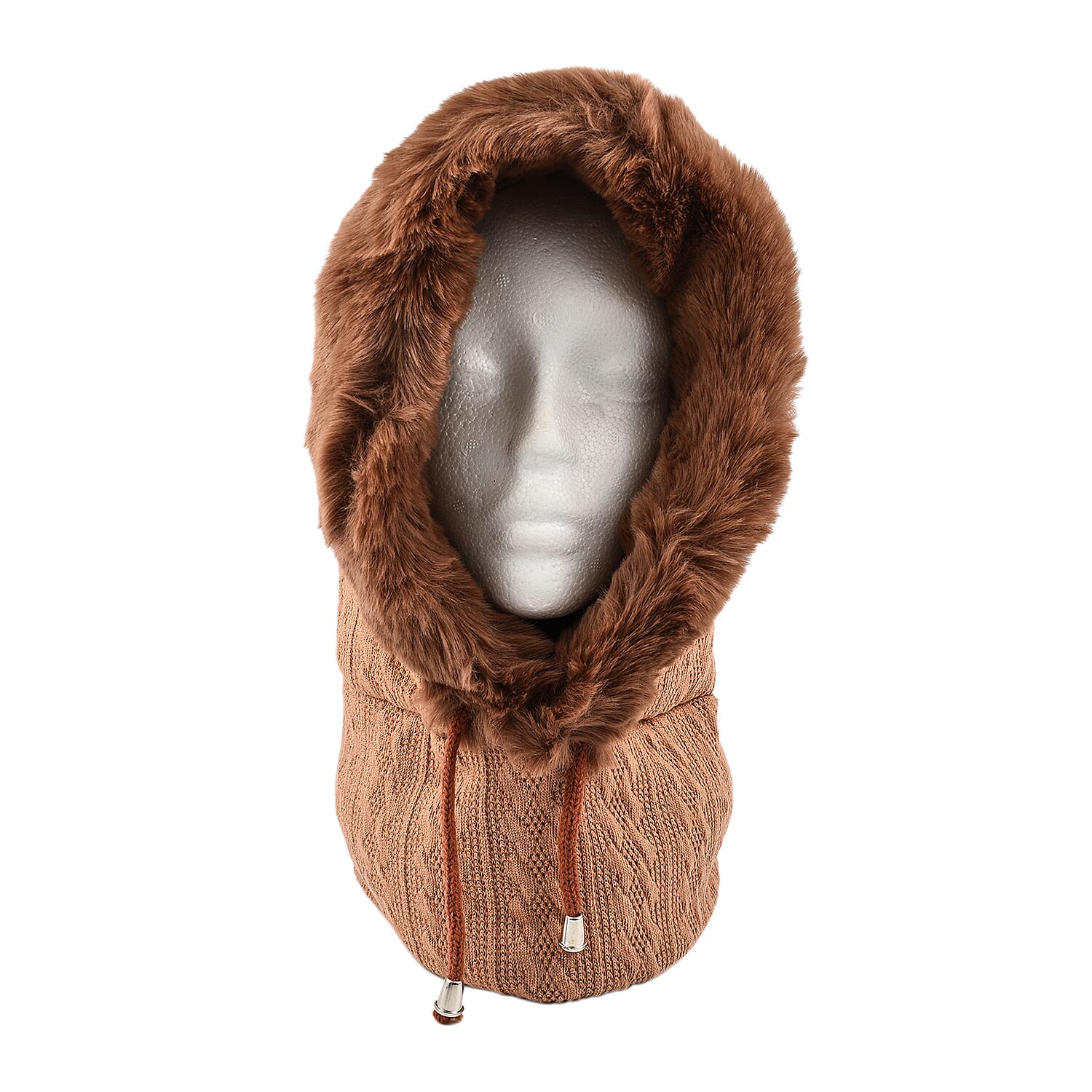 Super Soft Beanie Hat Scarf - Beige