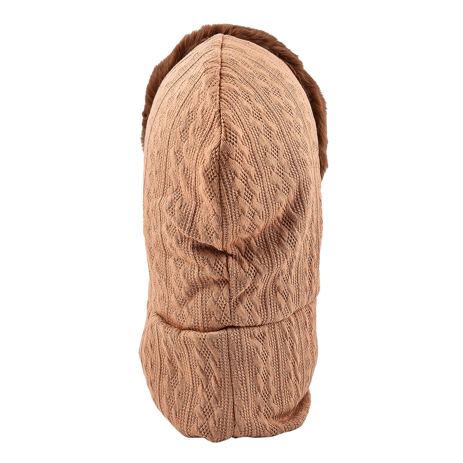 Super Soft Beanie Hat Scarf - Beige