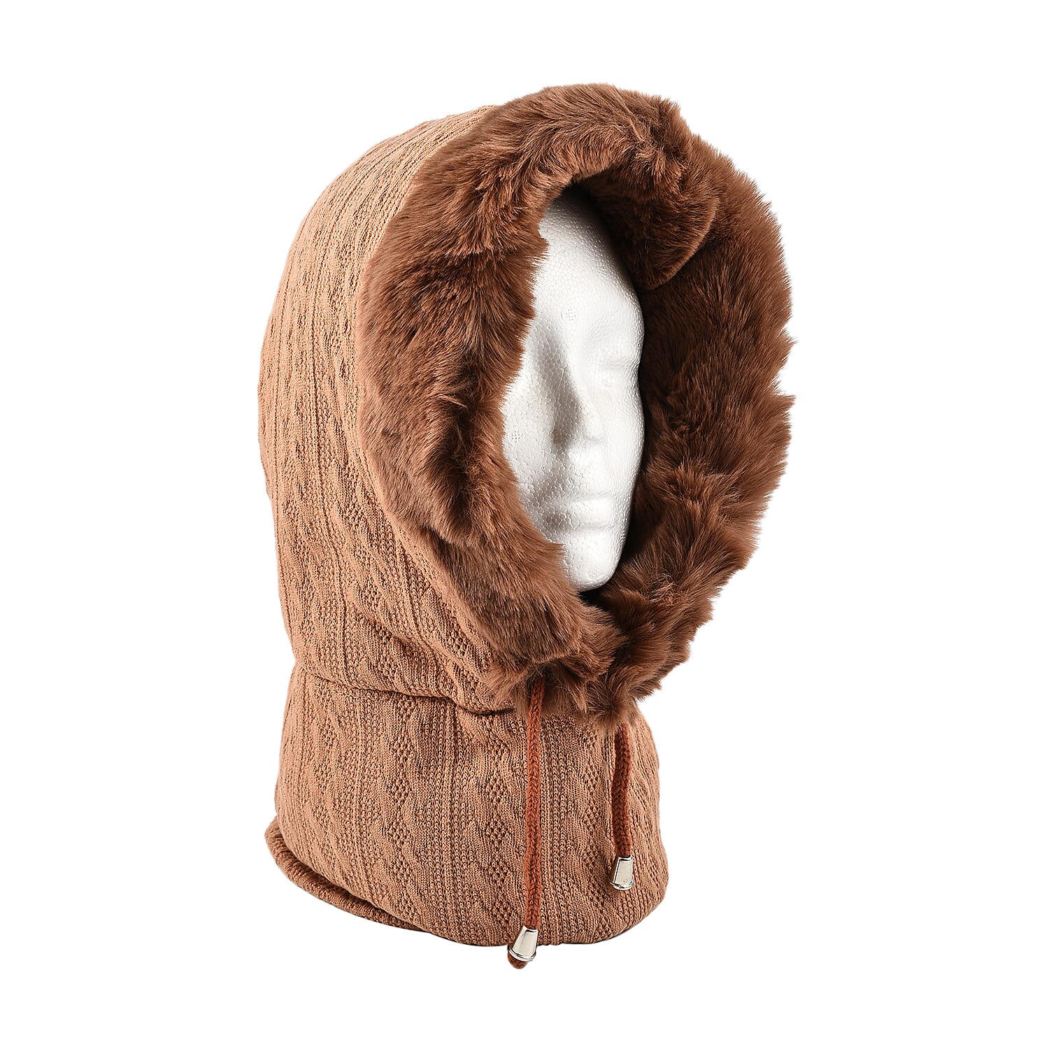 Super Soft Beanie Hat Scarf - Beige