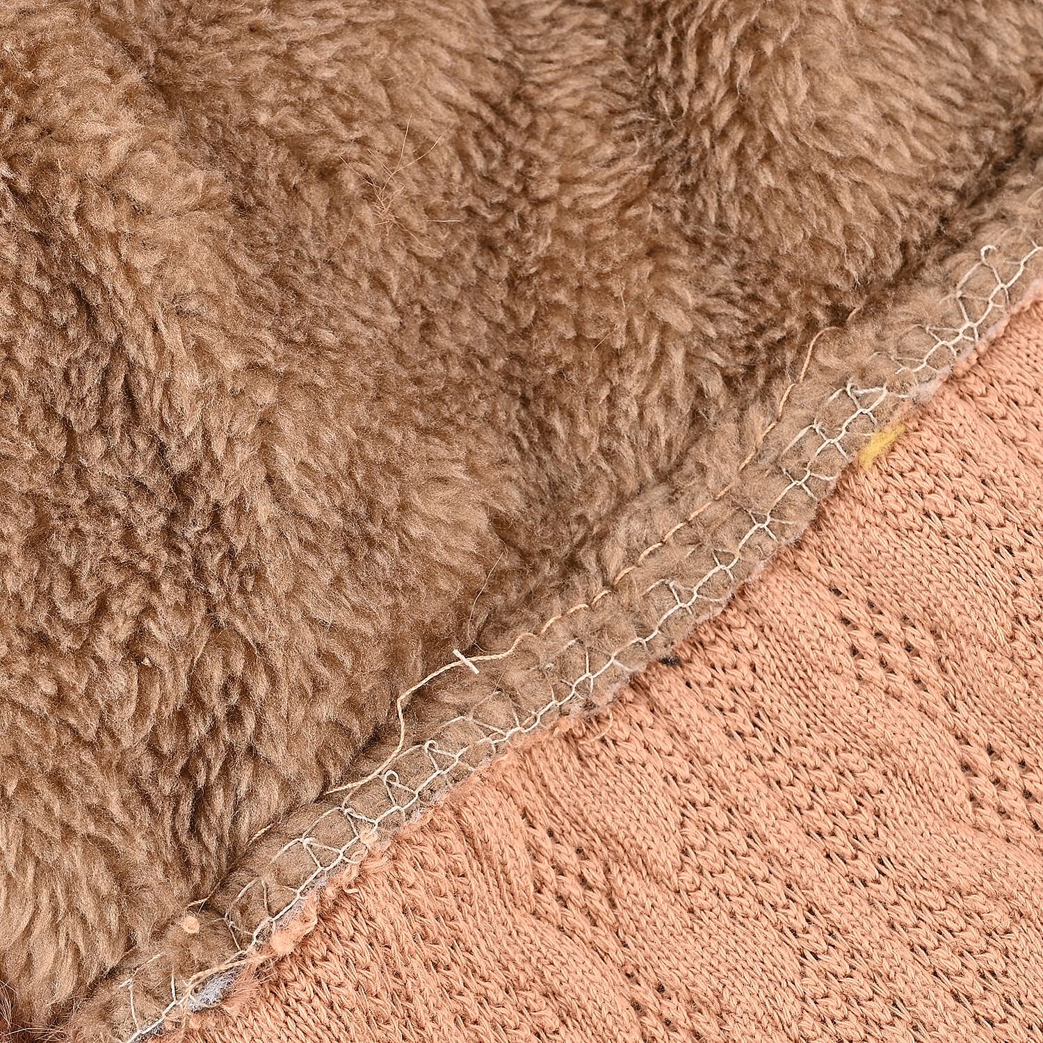 Super Soft Beanie Hat Scarf - Beige