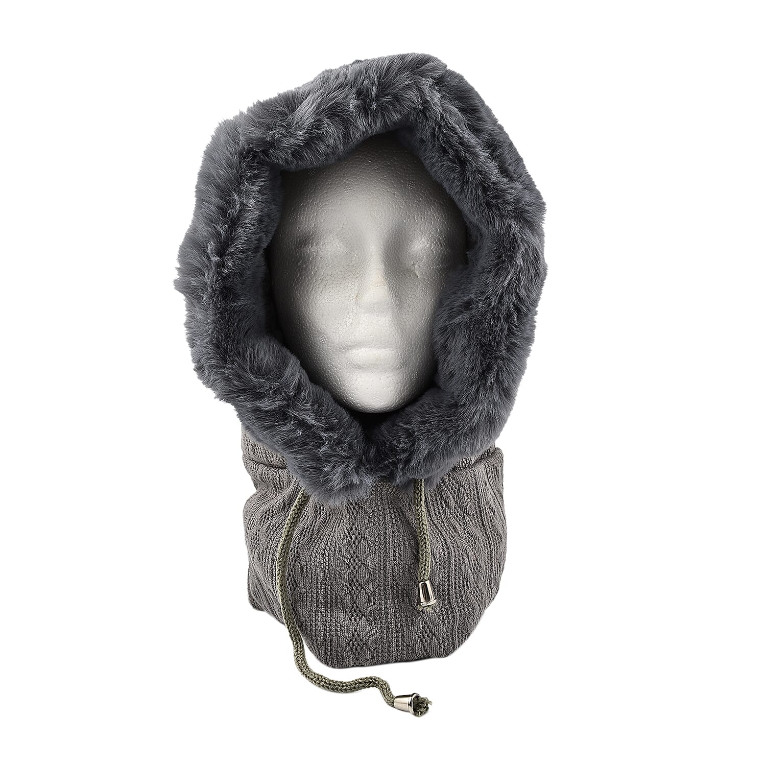 Super Soft Beanie Hat Scarf - Grey