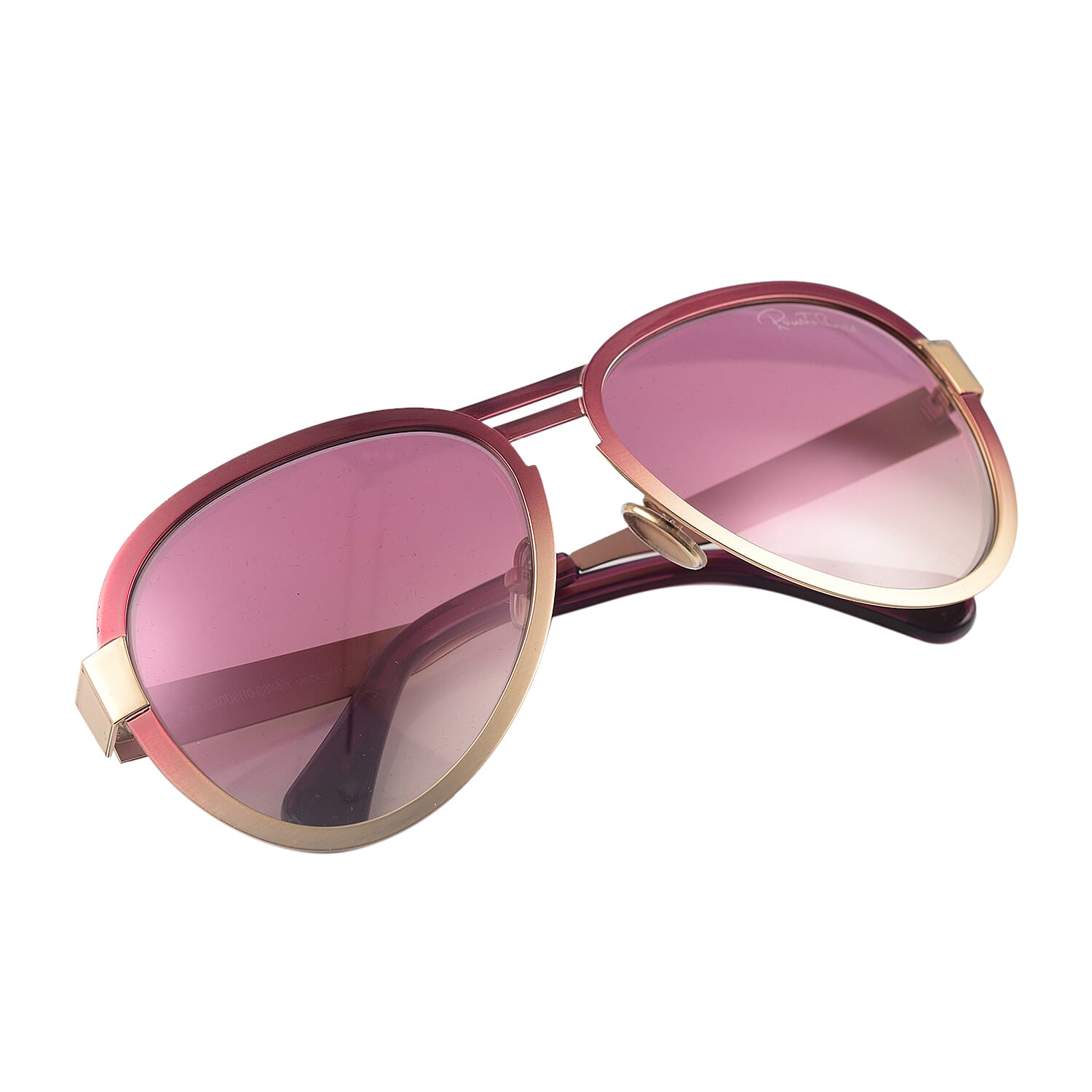 Roberto Cavalli Pink Shade Aviator Style Sunglasses