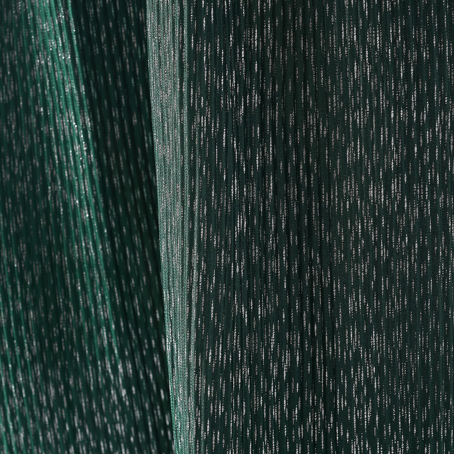 Pleated Jumpsuit with Metallic Detail & Elasticated Waist (Size S)  - Green