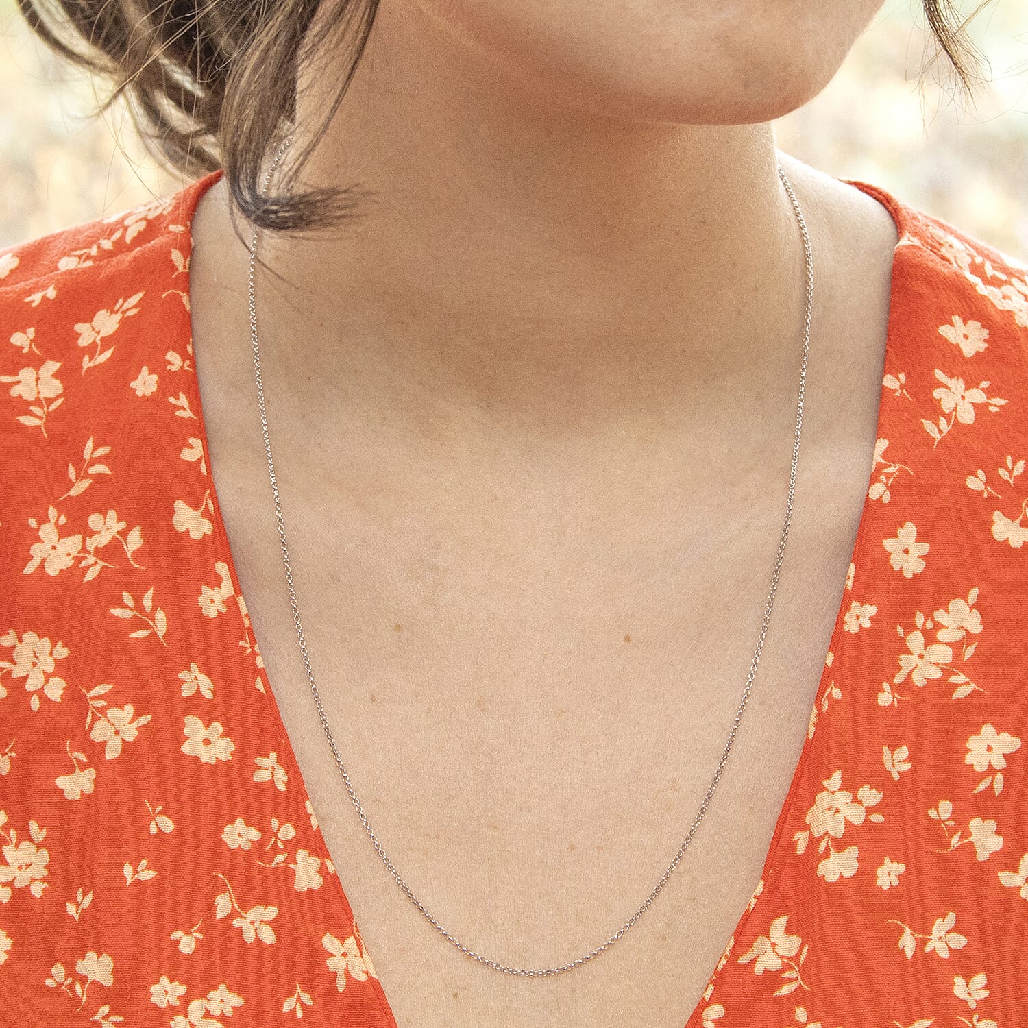 18K W Gold  Chain (Size - 20),  Gold Wt. 2 Gms