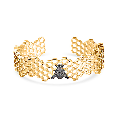 Limited Design Closeout Deal - Honeycomb Bee Cuff Bangle Size (7.5)