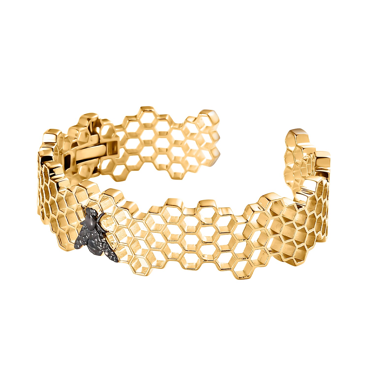 Limited Design Closeout Deal - Honeycomb Bee Cuff Bangle Size (7.5)