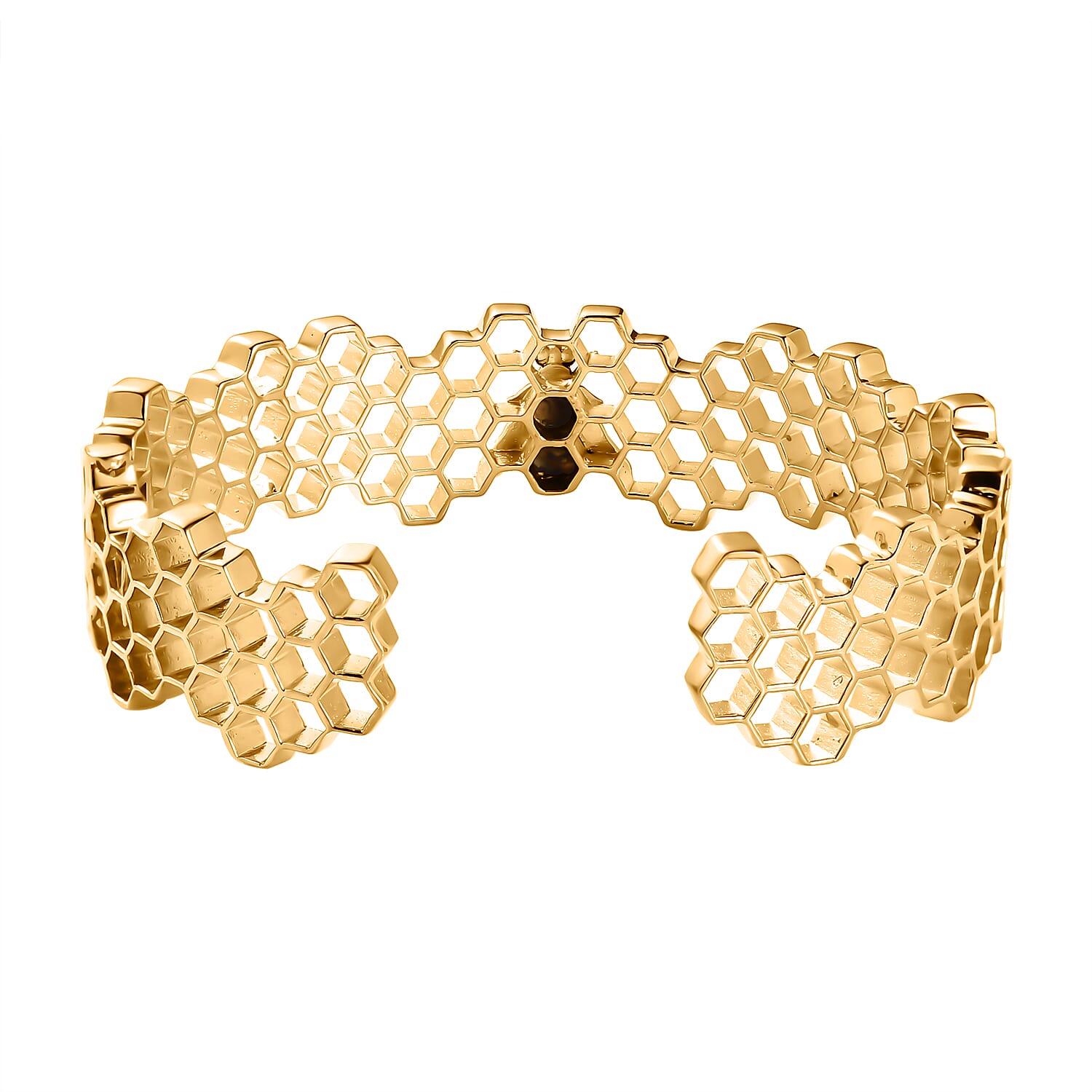 Limited Design Closeout Deal - Honeycomb Bee Cuff Bangle Size (7.5)