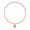 Designer Closeout Deal- Rose Gold Plated Heart Charm Necklace (Size - 20)