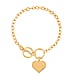 Designer Closeout Deal- Heart Charm Bracelet (Size - 7.5-8.5) with T-Bar Clasp