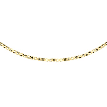 18K Yellow Gold 0.8 MM Venetian Chain With Spring Ring Clasp 16 Inch Polished