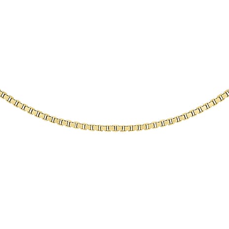 18K Yellow Gold Venetian Box Chain With Spring Ring Clasp (Size - 16)