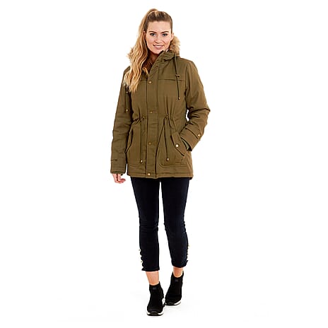 Gina Charlotte West Autumn Winter Jacket (Size 12) - Olive