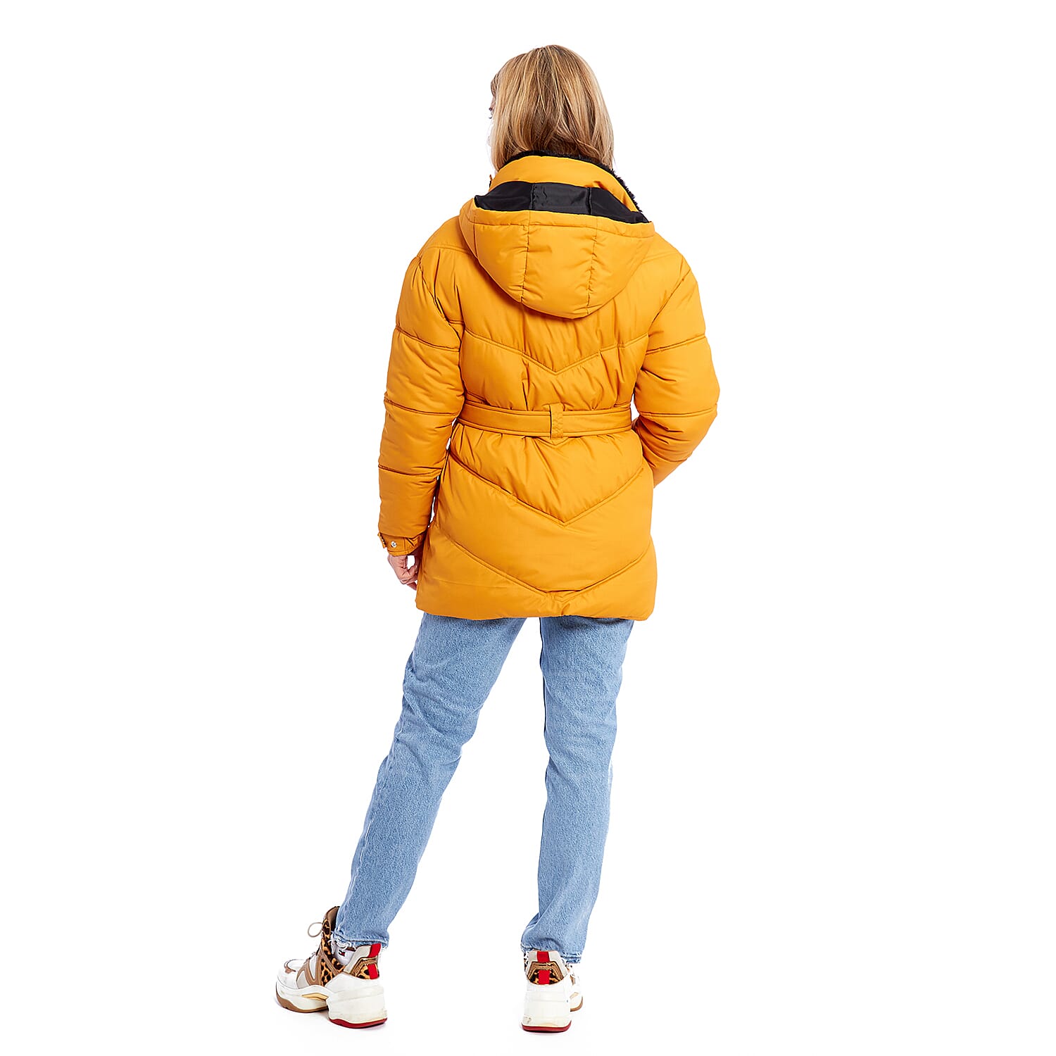 Hazel Charlotte West Autumn Winter Showerproof Padded Jacket (Size 10) - Mustard