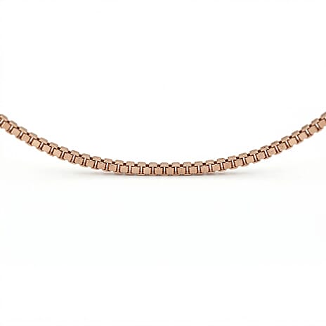18K Rose Gold Venetian Box Chain With Spring Ring Clasp (Size - 18-20)
