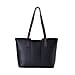 Hong Kong Closeout - 100% Genuine Leather Solid Tote Bag - Black