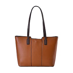Hong Kong Closeout - 100% Genuine Leather Solid Tote Bag - Blue