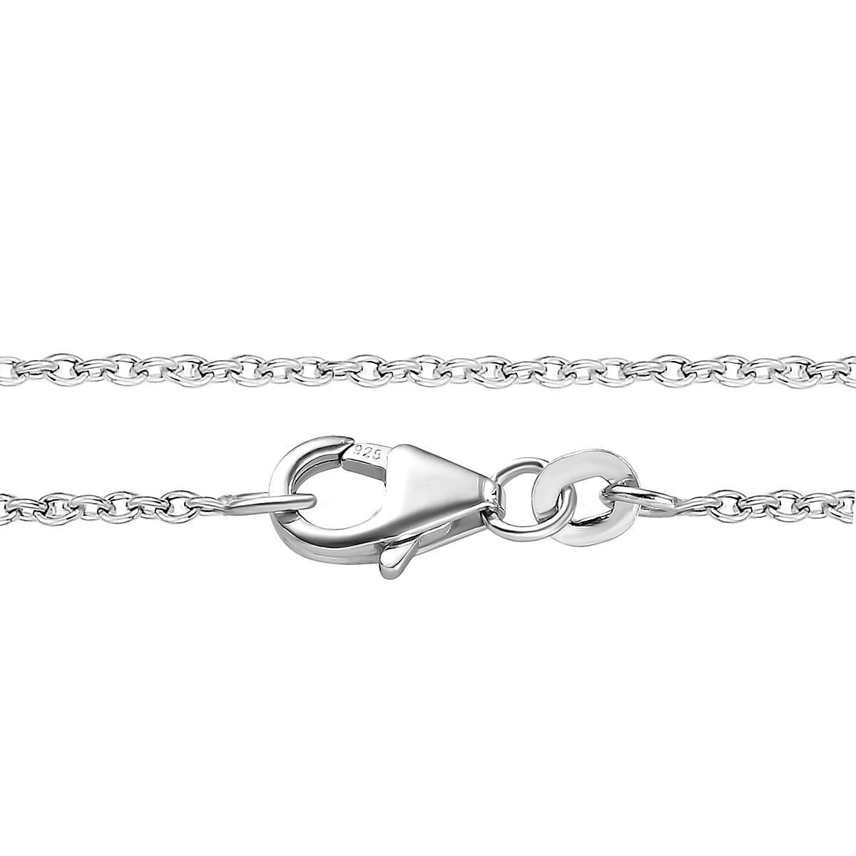 White Pearl Necklace (Size - 20) in Platinum Overlay Sterling Silver 2.40 Ct