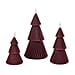 Set of 3 Flameless Electronic Tree Shaped Coloured LED Candles - Green