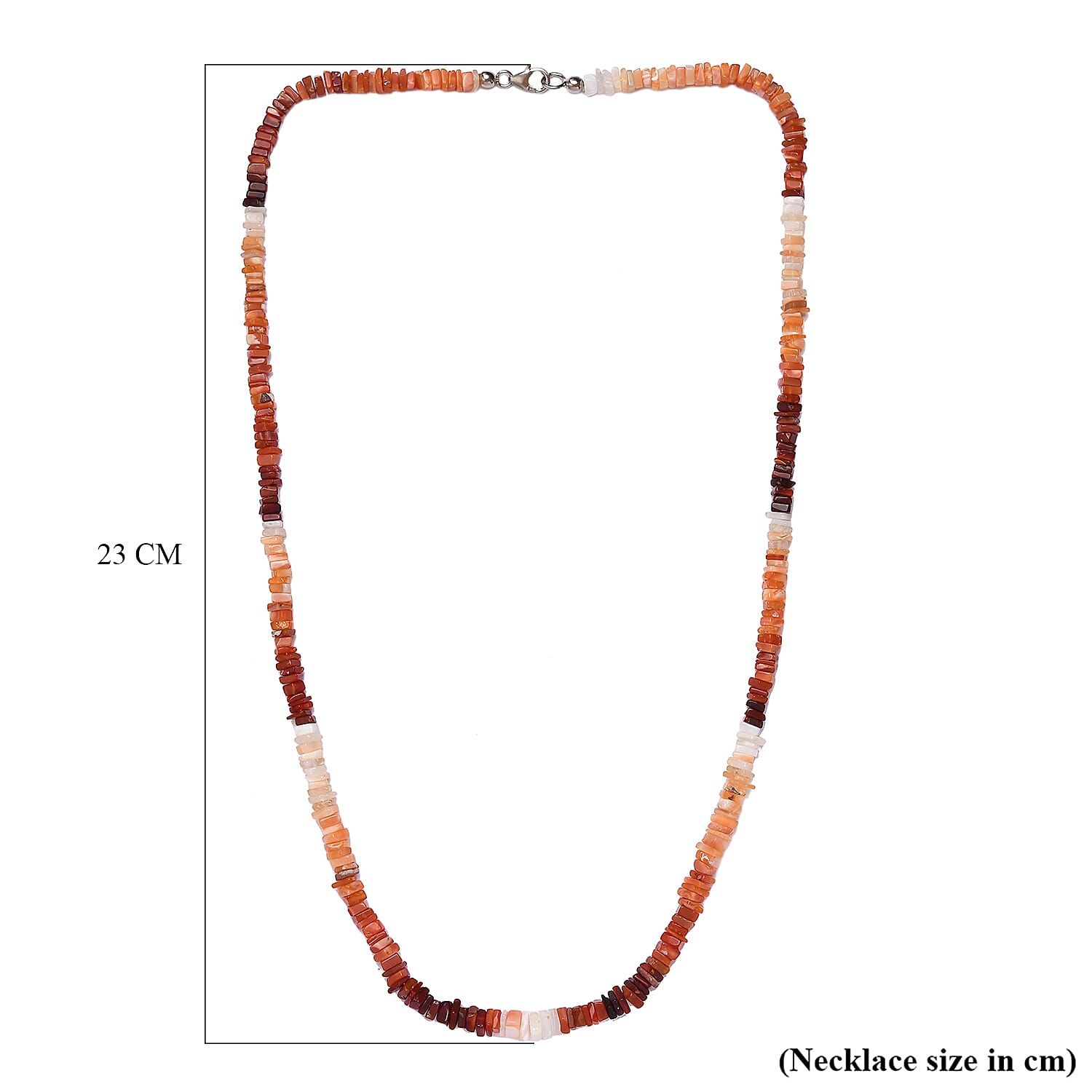 The Embers Of Fire Opal Necklace (Size - 24) in Platinum Overlay Sterling Silver 101.32 Ct