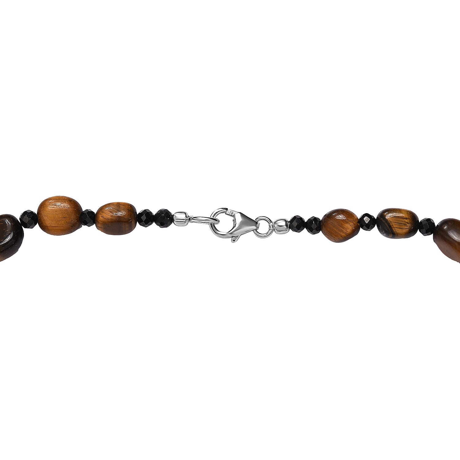 Tigers Eye Beads Necklace (Size - 20) in Platinum Overlay Sterling Silver 325.00 Ct