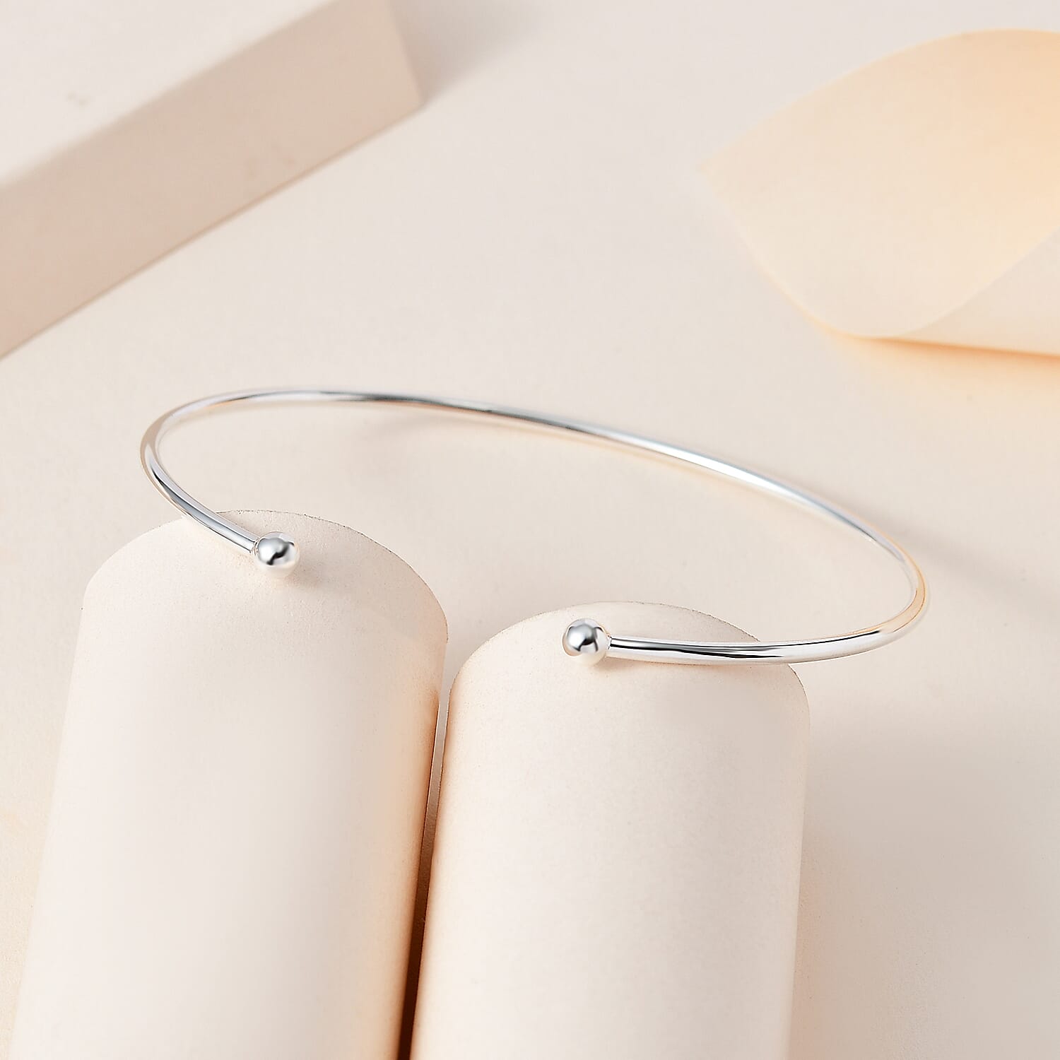 CloseOut- Sterling Silver Cuff Torque Bangle (Size-7.5)